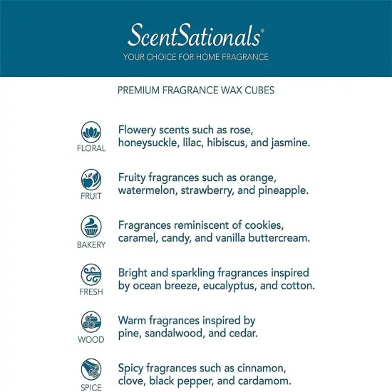 Scentsationals Scented Wax Fragrance Melts - Holiday Collection - Wax Cubes Pack, Home Warmer Tart, Electric Wickless Candle Bar Air Freshener - 2.5 oz (4-Pack)(Caramel Apple Spice) {3}