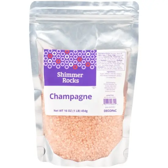 Champagne Shimmer Rocks Sugar Candy Decorations {1}