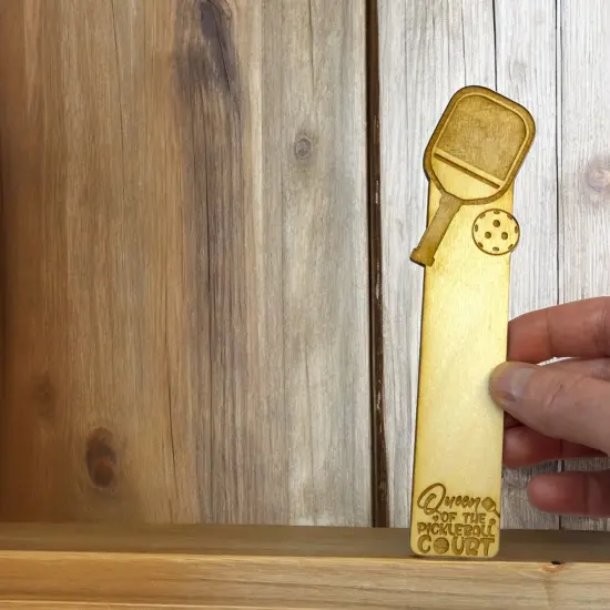 Bookmark - Queen of the Pickleball Court - Birch wood {3}
