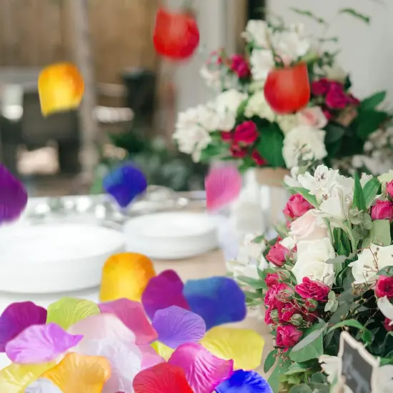 Artifical Petals, 1000 Pcs Silk Rose Petals Decoration Flower Petals for Wedding {5}