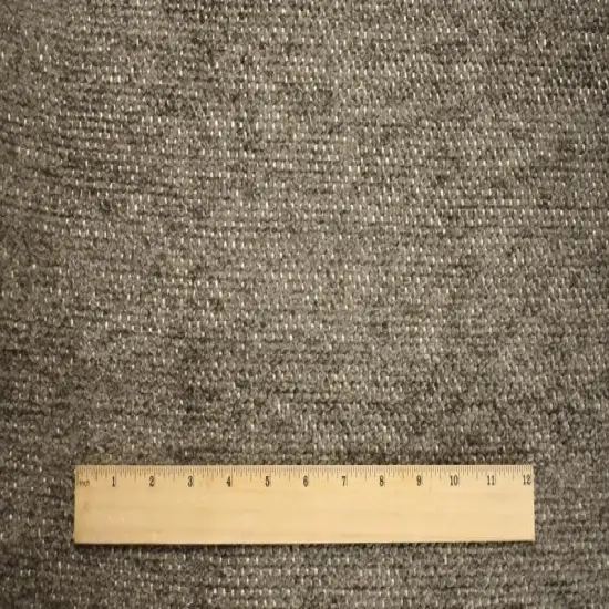 Deep Stone Gray Silk Blend Textured Chenille Home Decorating Fabric By the Yard {2}