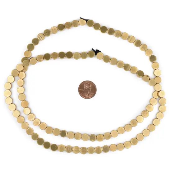 The Bead Chest Circular Disk Antiqued Brass Beads (8mm) {2}