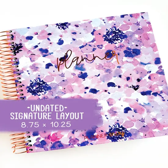 Undated Planner - Signature Layout, Spiral Bound - "Purple Hydrangea" (#012) {1}