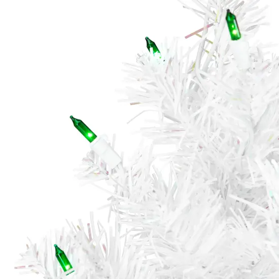 Northlight Pre-Lit Medium White Pine Artificial Christmas Tree -2' - Green Lights {4}
