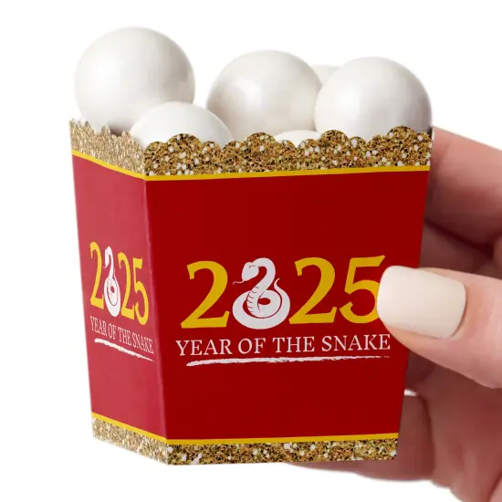Big Dot of Happiness 2025 Year of the Snake - Party Mini Favor Boxes - Lunar New Year Treat Candy Boxes - Set of 12 {1}
