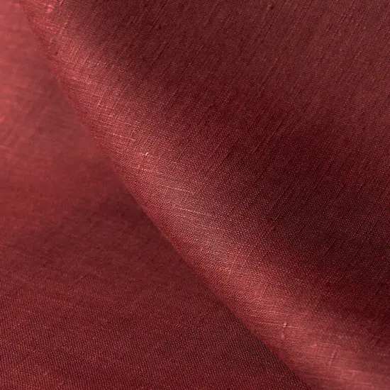 1 Yard Solid Rust Midweight Pure Linen Fabric 7.5 oz Durable 58 Inches Wide {1}