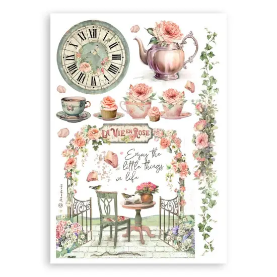 Stamperia A5 Washi Pad 8/Pkg-House of Roses {5}