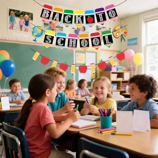 3pcs Pre-Strung Back To School Banner {2}