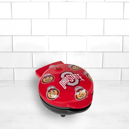 Uncanny Brands Ohio State Buckeyes Brutus Buckeye Mini Waffle Maker {3}