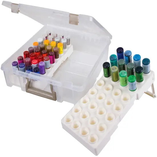 ArtBin Super Satchel W/Glitter Glue Trays-15"X14"X3.5" Translucent {4}