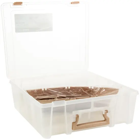 Artbin Super Satchel Double Deep W/Removable Dividers-Rose Gold Handle, Latch & Dividers {4}