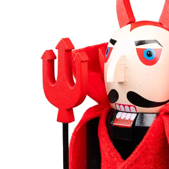 Northlight Devil with Pitchfork Halloween Nutcracker - 14" - Red and Black {7}