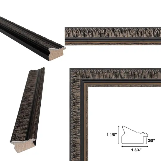 Wheat Leaf Ebony Gold Picture Frame 27x27 frame {6}