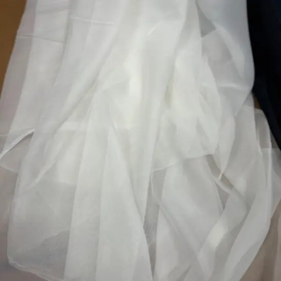 1 Yard Sheer Voile Fabric 118-120&rdquo; Wide Lightweight Draping Material for Events White {6}