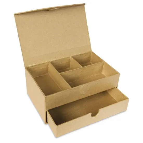 DecoPatch Paper Mache Jewelry Box w/ Drawer - 4.3" x 3.5" x 3.15" {1}