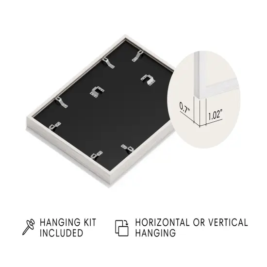 Haus and Hues Oak Wood Picture Frames Matted with Real Glass White {3}