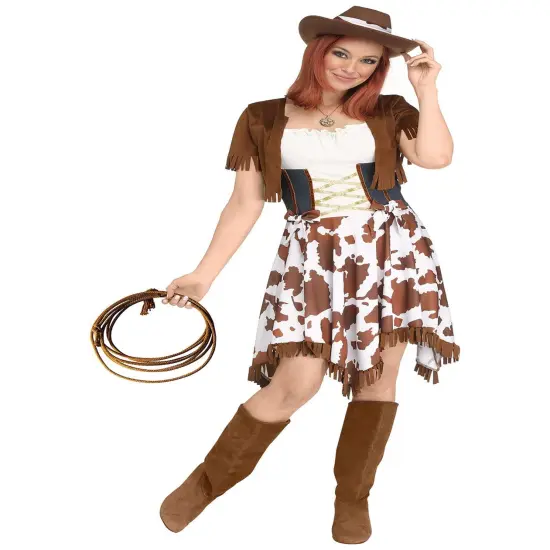 Cowgirl Rodeo Rider Adult Womens Wild West Western Halloween Costume MD-LG 10-14 {1}