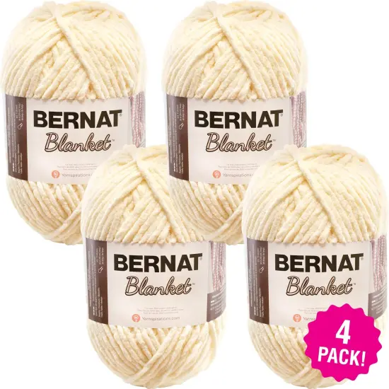 Multipack of 4 - Bernat Blanket Big Ball Yarn-Vintage White {1}