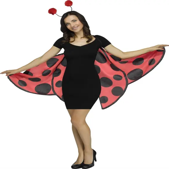 Ladybug Womens Soft Wing and Headband Costume Accessory Set {1}