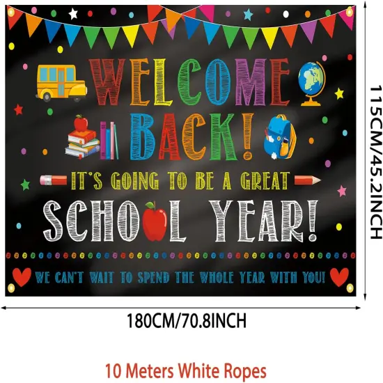 Welcome Back It&rsquo;s Going to be a Great School Year Backdrop Banner {2}