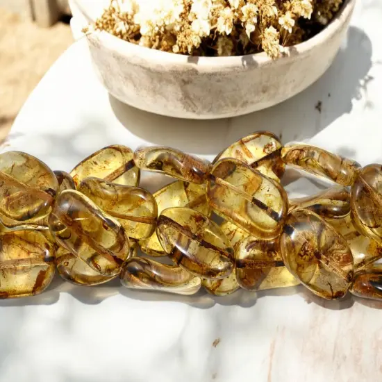 *9* 13x22mm Crystal Picasso Twisted Rectangle Beads {4}