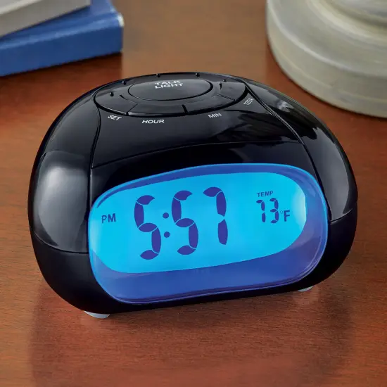 Collections Etc Unique Talking Clock with Easy-to-Read LCD Screen {1}