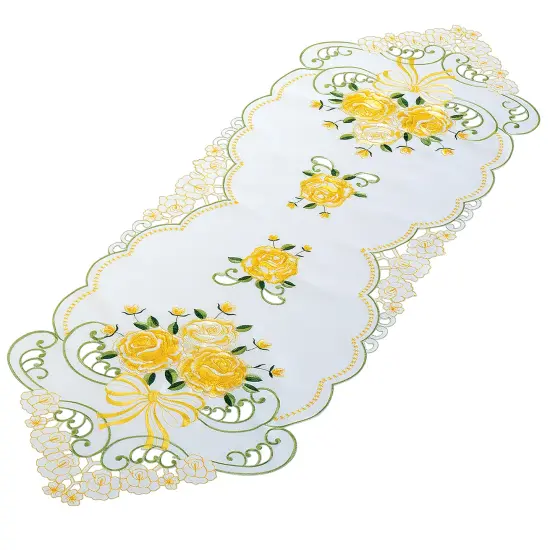 Collections Etc Victorian Rose Dresser Scarf {1}