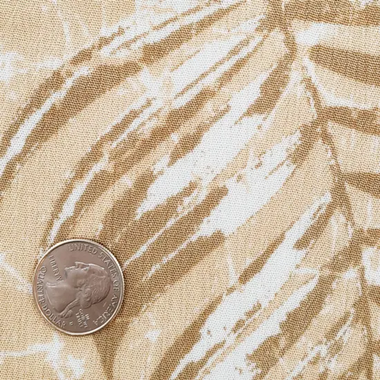 1 Yard Taupe Rayon Crinkle Woven Fabric 50/52 Inch Wide Lightweight and Drapey {3}