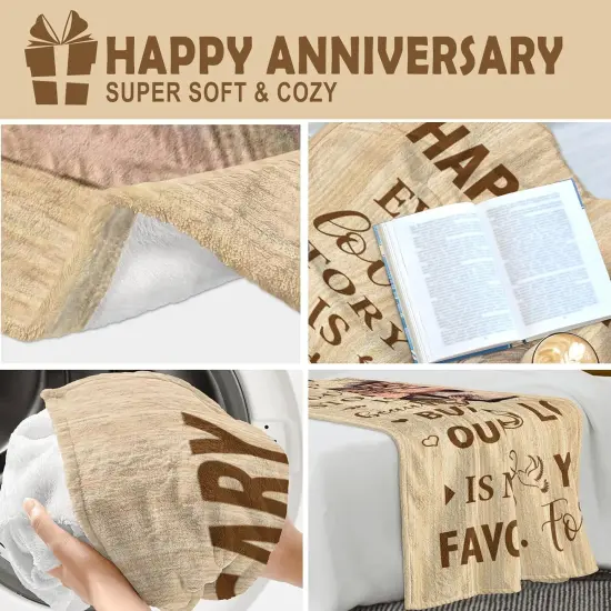 Wedding Anniversary Blanket Gifts - 60"X50" (Yellow) {4}