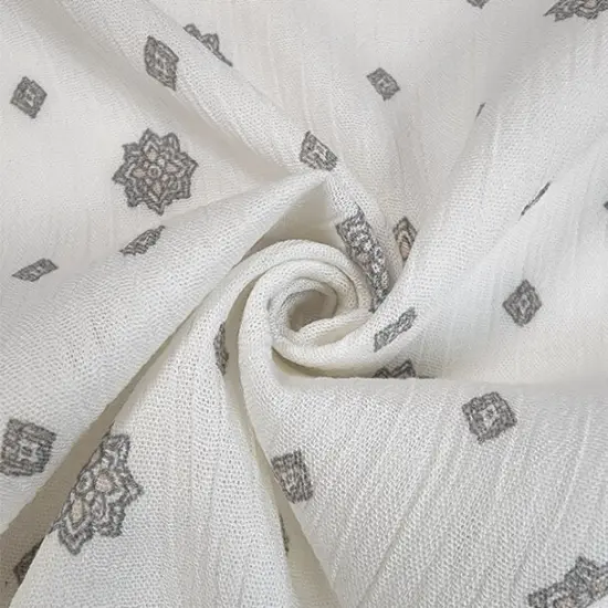 1 Yard Ivory Rayon Crinkle Fabric Lightweight and Soft Material for Blouses Dresses and Skirts 50/52 Inch Width {1}