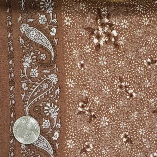 1 Yard Rustic Brown Rayon Crinkle Fabric &ndash; Comfort 50/52" Wide Woven Crepon Dresses {1}