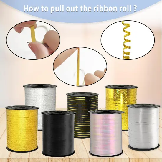 500 Yard Shiny Metallic Gold Balloon String {4}