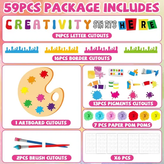 Art Paint Classroom Bulletin Board Decorations {2}