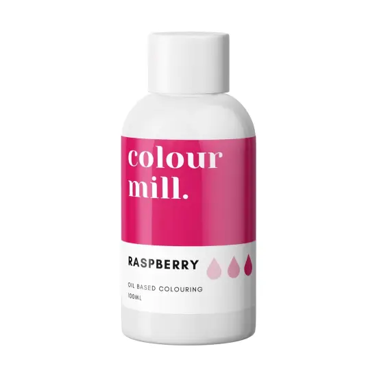 Raspberry Oil Based Food Coloring 100ml for Buttercream Cake Gel Vegan Halal Certified {1}