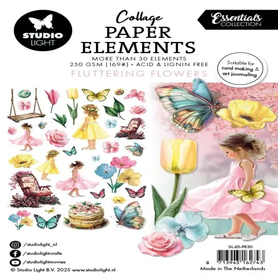 Studio Light Essentials Paper Elements 35/Pkg-Fluttering FLowers {1}