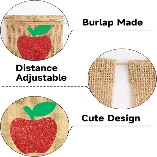 Back to School Burlap Banner (Multicolor) {3}