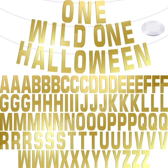 78 Pcs Make Your Own Banner Kits Large Size 6 Inch DIY Glitter Letter Pack {1}