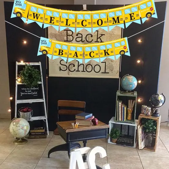 Back to School Banner School Bus {3}