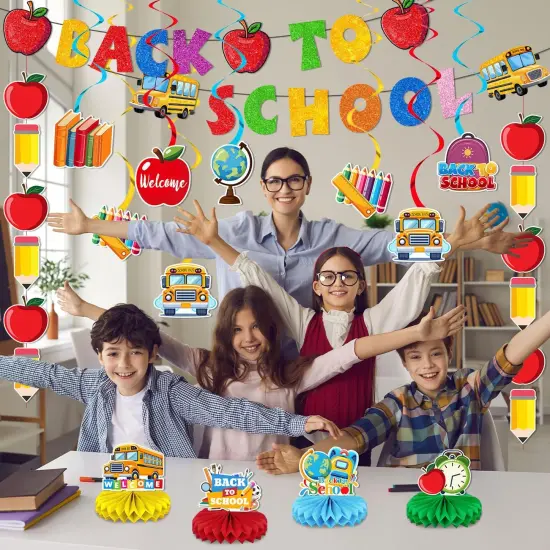 Welcome Back to School Banner School Bus {3}