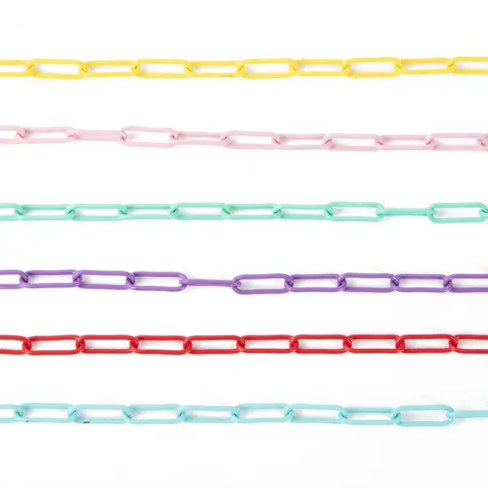 Cousin DIY Enamel Chains 6/Pkg-Multi-Color {6}