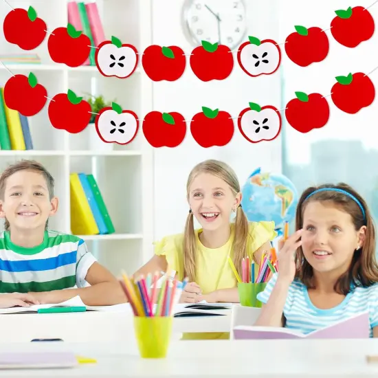 2Pcs 8.2Ft Back to School Felt Banner {3}