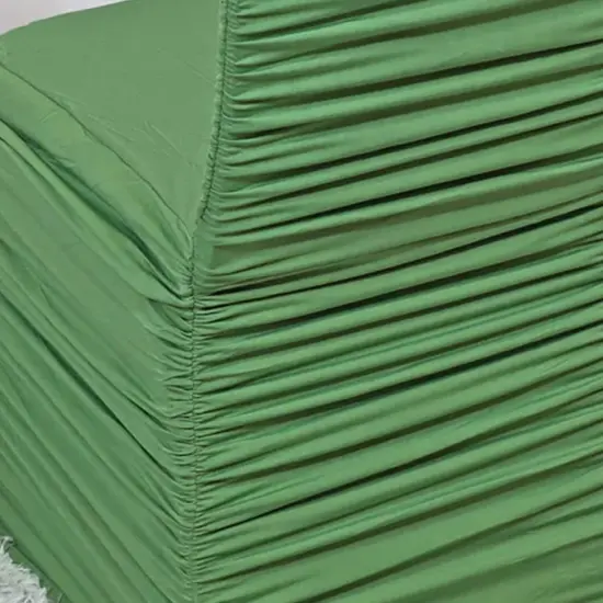 Clover Green Rouge Chair Cover, Ruffled Spandex Fit for Banquet Seating {4}