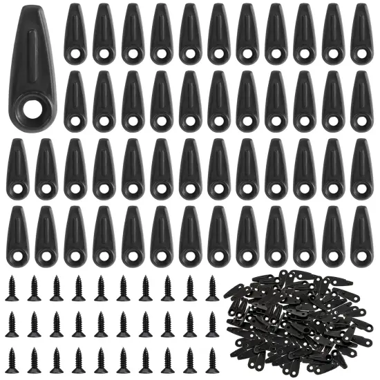 50 Pcs Picture Frame Backing Clips Buckle Black Back Pictures Frame Hardware Backing Clips Flat Metal Turn Button with Screws for Pictures Hanging, Artwork, Gift Box, Decoration Box {1}