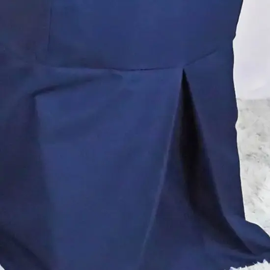 Navy Blue Banquet Chair Cover, Polyester Slipcover for Weddings & Events {4}