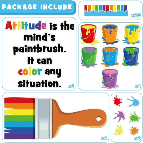 Painting Art Bulletin Board Decoration Set, Art Room Decorations {6}