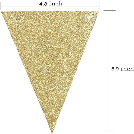 Graduation Decorations Maroon Gold 2025/Fall Bridal Shower/Burgundy Gold( 2pcs Triangle Banners) {4}