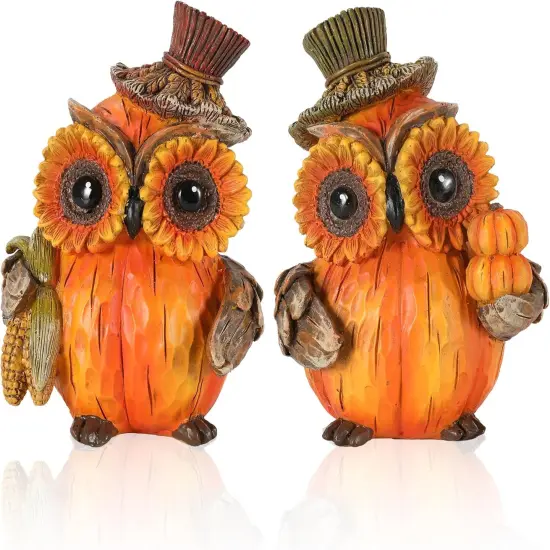 2-Pack Resin Owl Figurine 4.7'' {1}