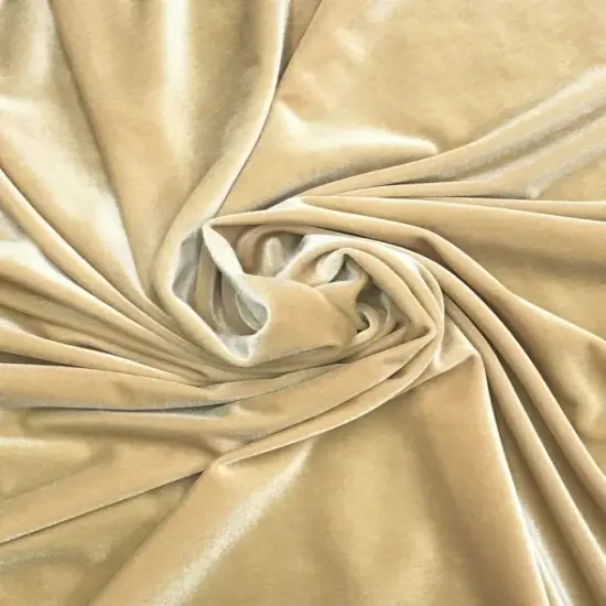1 Yard Sophisticated Taupe Stretch Velour Fabric Ultra Soft Plush Texture with Graceful Weighted Drape 58/60 Inches Wide {2}