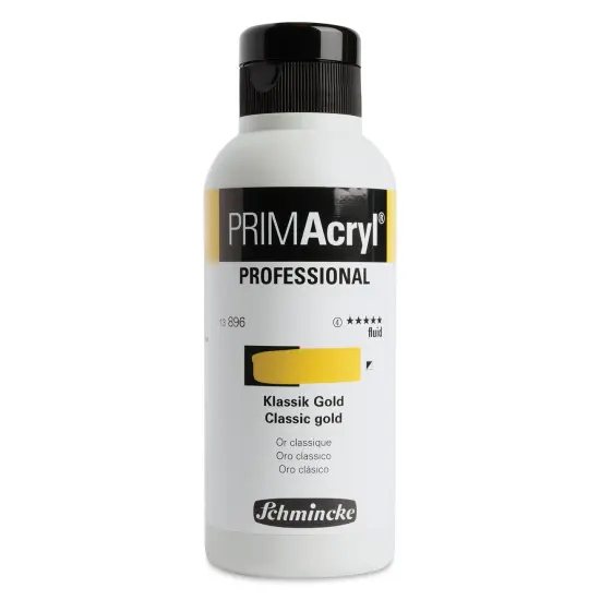 Schmincke Primacryl Professional Fluid Acrylic - Classic Gold, 250 ml bottle {1}