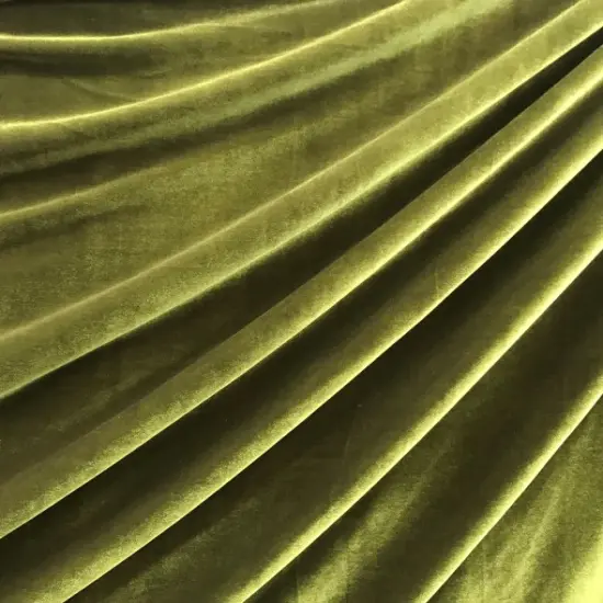 1 Yard Olive Green Stretch Velvet Fabric with Soft Finish and Elegant Draping for Fashion and D&eacute;cor 58/60 Inch Wide {3}